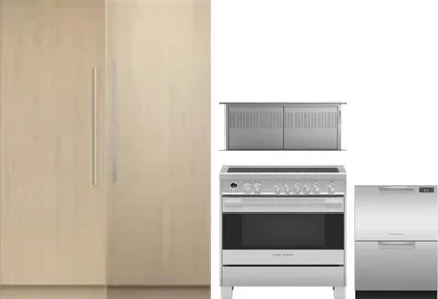 5 Piece Package Includes Refrigerator, Freezer, Range, Hood And Dishwasher